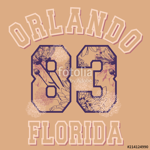 500x500 Vector T Shirt Design For Orlando, Fl Stock Image And Royalty