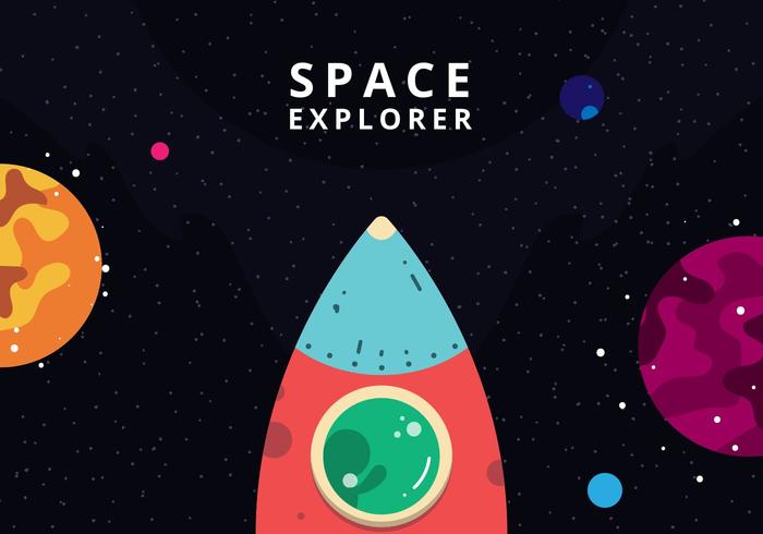700x490 Outer Space Postcard Vector