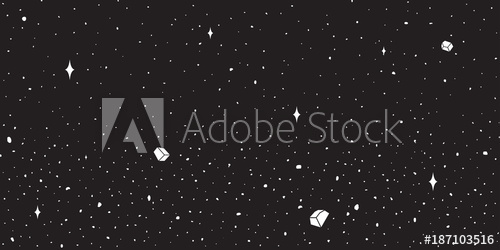 500x250 Vector Outer Space Star Planet Night Sky Background Wallpaper