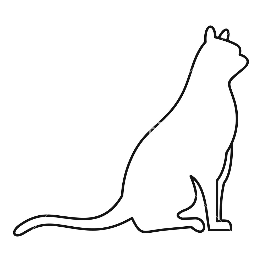 Sitting Cat Icon Outline Illustration Of Sitting Cat Vector Icon 1000x1000 Sitting Cat Icon Outline Illustration Of Sitting Cat Vector Icon
