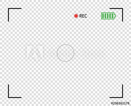 500x403 Camera Viewfinder, Digital Video, Photo Focus Element Vector