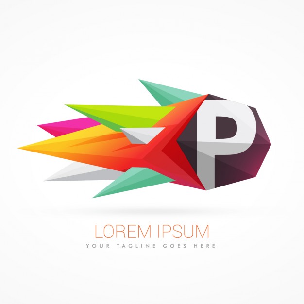 626x626 Colorful Abstract Logo With Letter P Vector Free Download