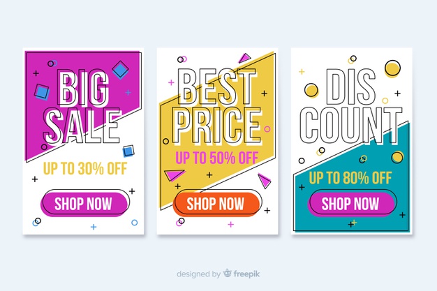 Pack Of Sale Banners In Memphis Style Vector Free Download 626x417 Pack Of Sale Banners In Memphis Style Vector Free Download