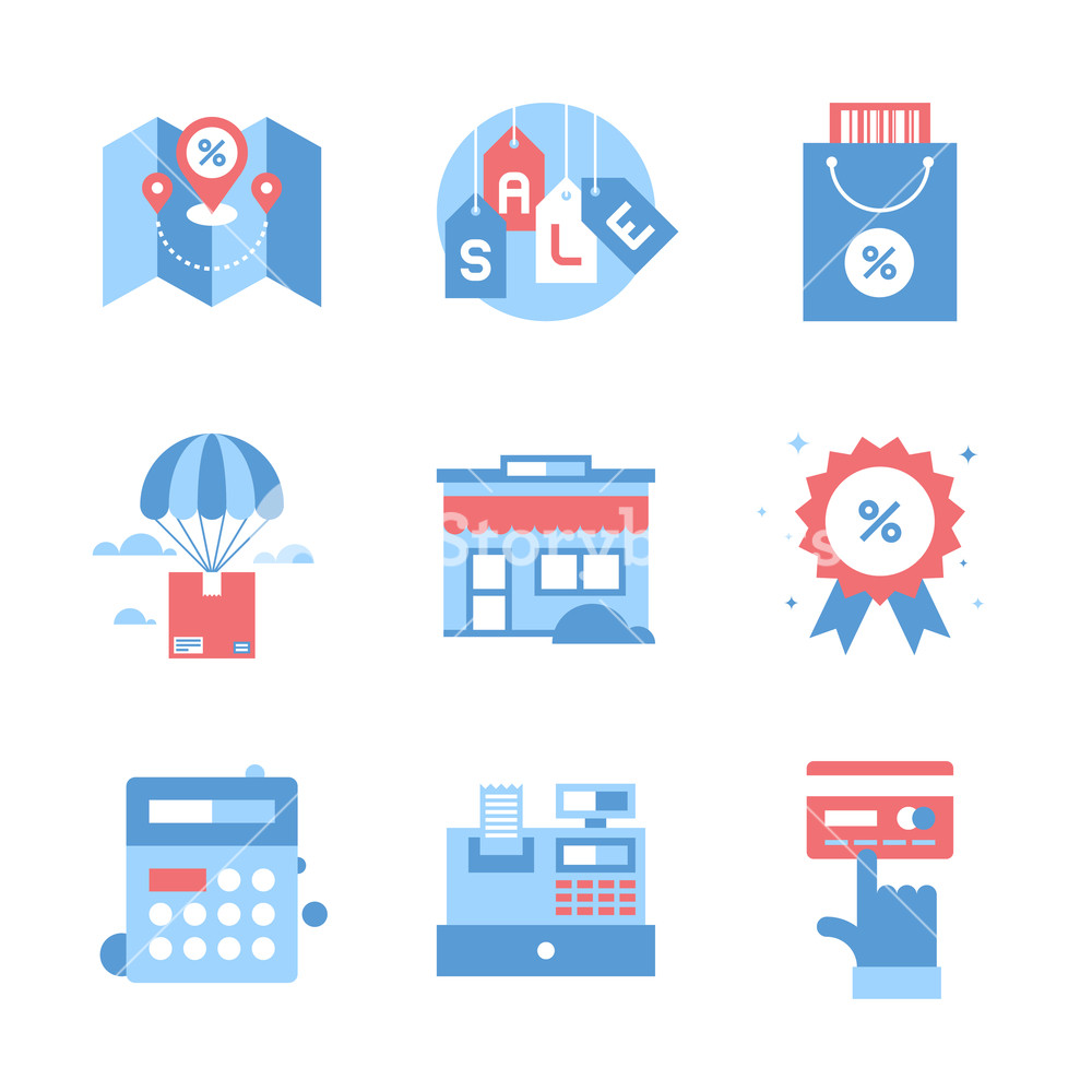 Vector Set Of Flat Shopping And Commerce Icons Icon Pack Includes 1000x1000 Vector Set Of Flat Shopping And Commerce Icons Icon Pack Includes