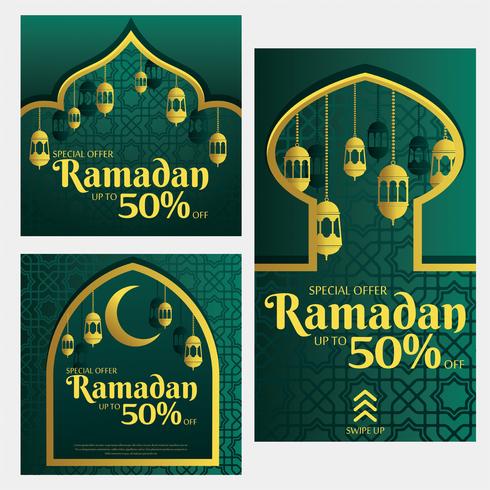 Instagram Ramadan Sale Template Vector Pack 490x490 Instagram Ramadan Sale Template Vector Pack