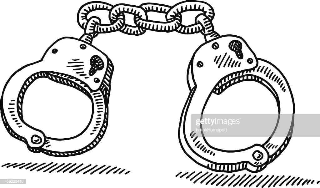 1024x601 Open Handcuffs Drawing For Vector Pair Free Man In Simple Broken