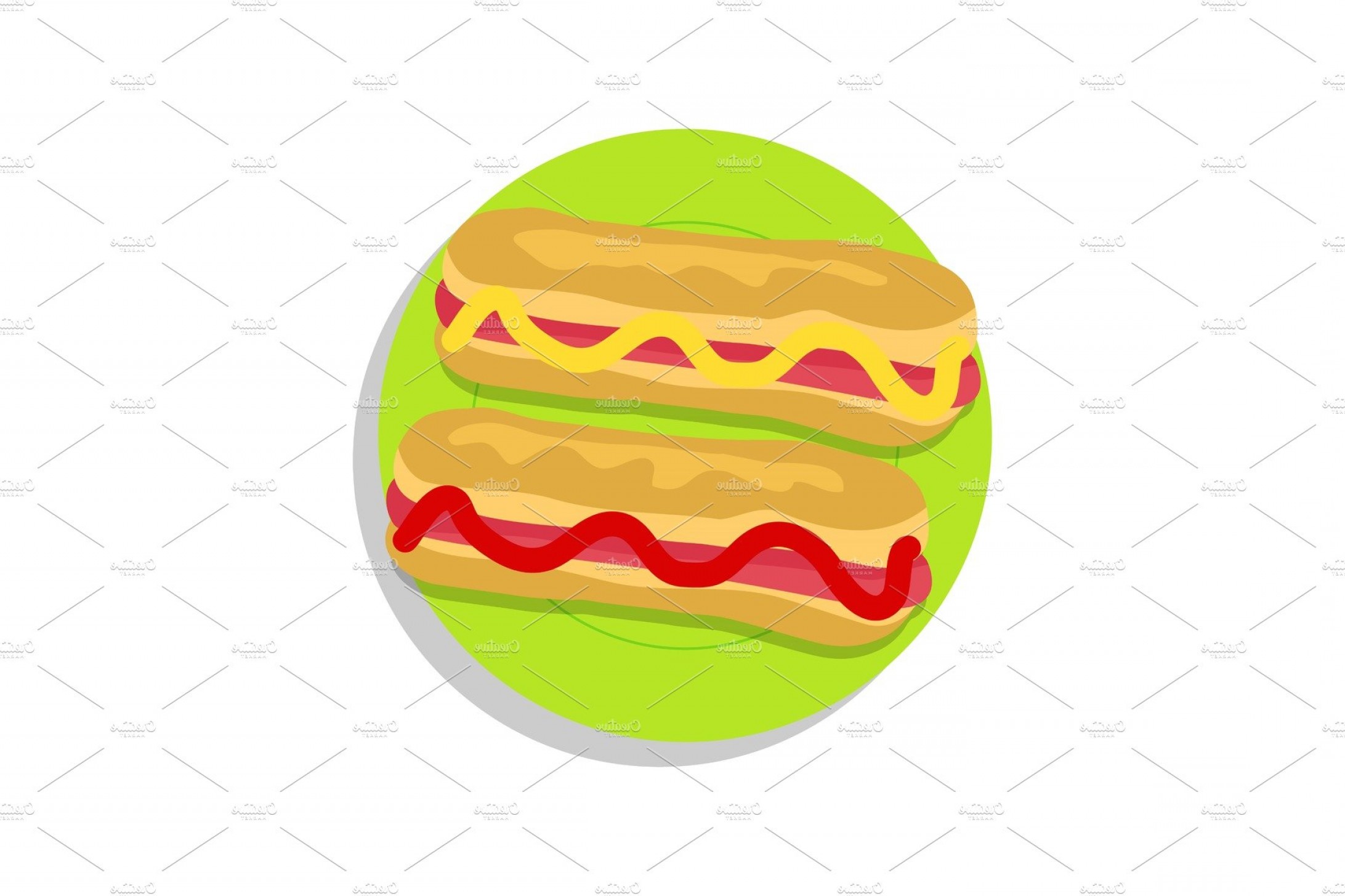 2184x1455 Pair Of Delicious Hot Dogs Vector Handandbeak