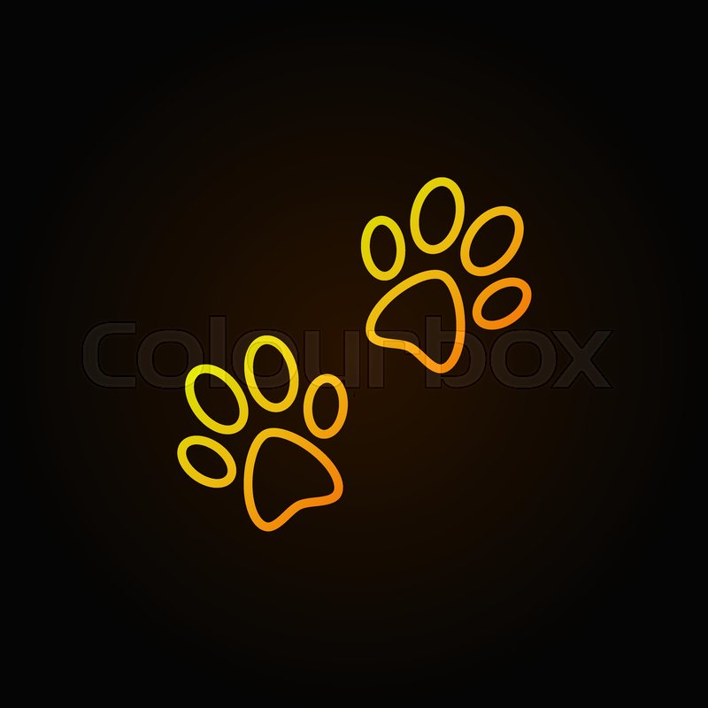 800x800 Paws Colorful Icon Vector Pair Of Dog Stock Vector Colourbox