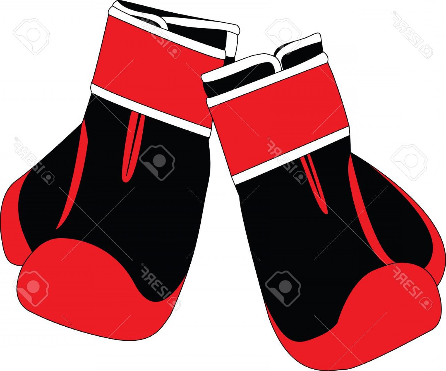 1560x1297 Photostock Vector Pair Of Black And Red Boxing Gloves Vector