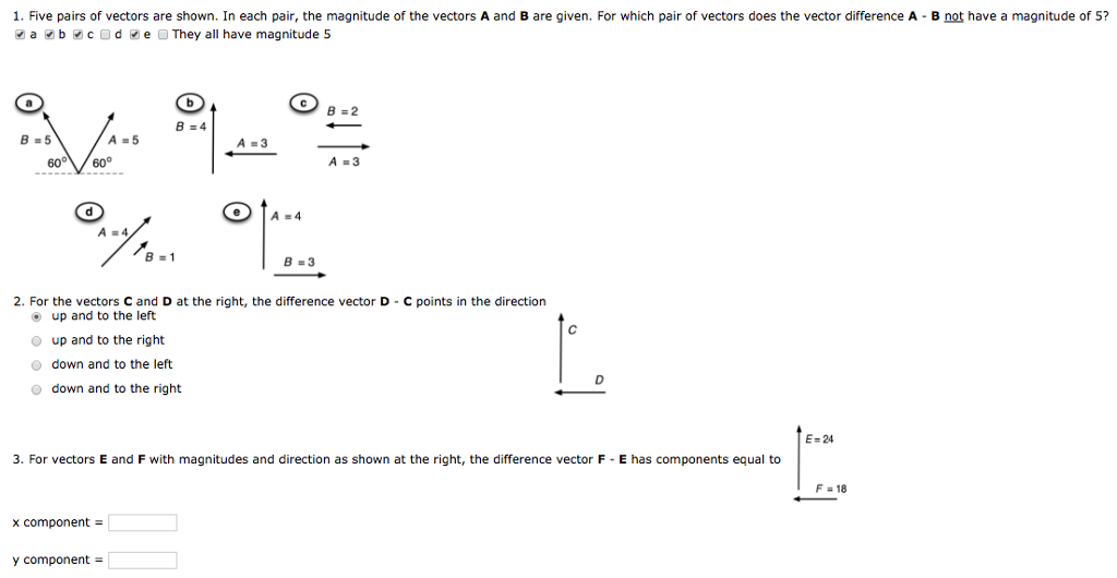1024x530 Solved Five Pairs Of Vectors Are Shown In Each Pair