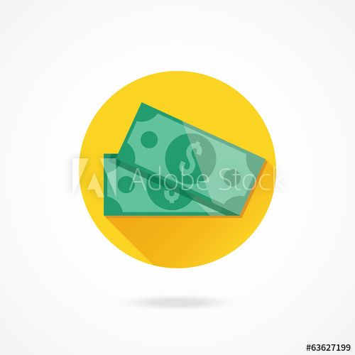 500x500 Vector Pair Of Dollar Bills Icon