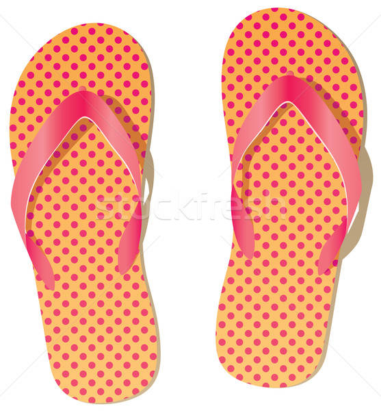 557x600 Vector Pair Of Flip Flops Vector Illustration Dmitry Merkushin