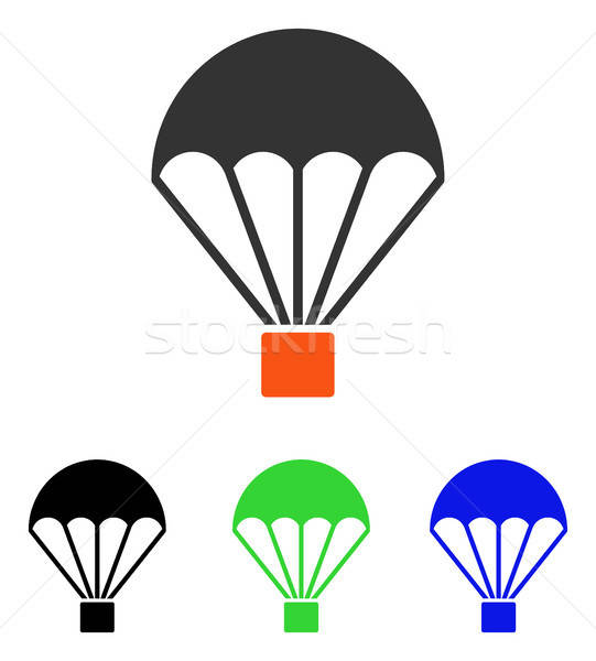 541x600 Parachute Flat Vector Icon Vector Illustration Victor Ivlichev