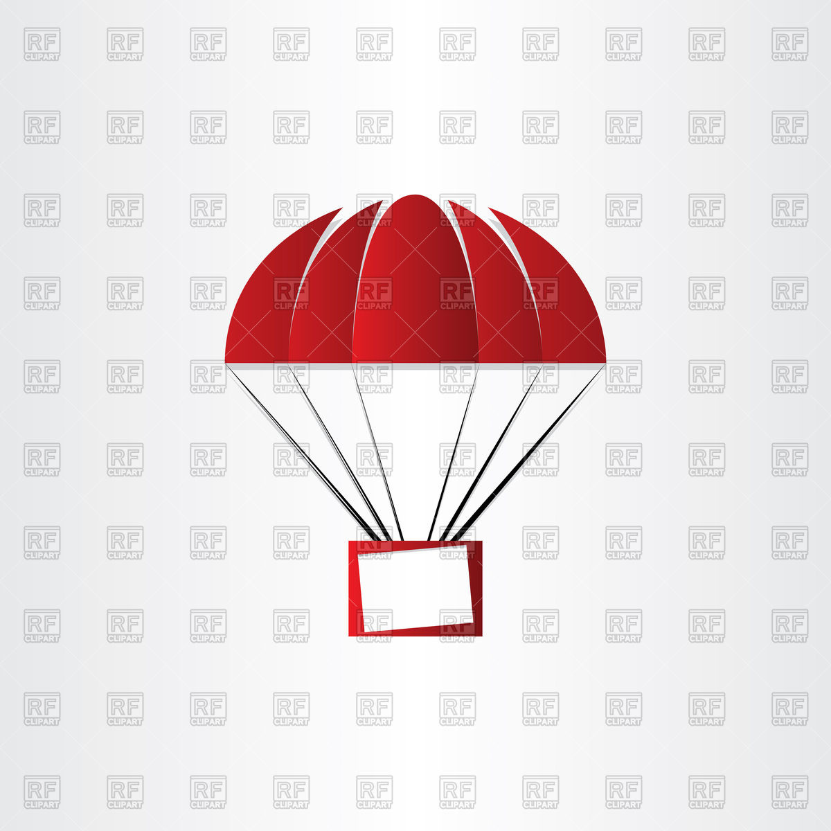 1200x1200 Parachute With Message Box Icon Vector Image Of Icons And Emblems