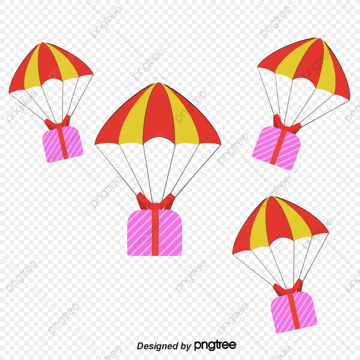 1200x1200 Vector Parachute Gift Box, Box, Gift Box, Parachute Png And Vector