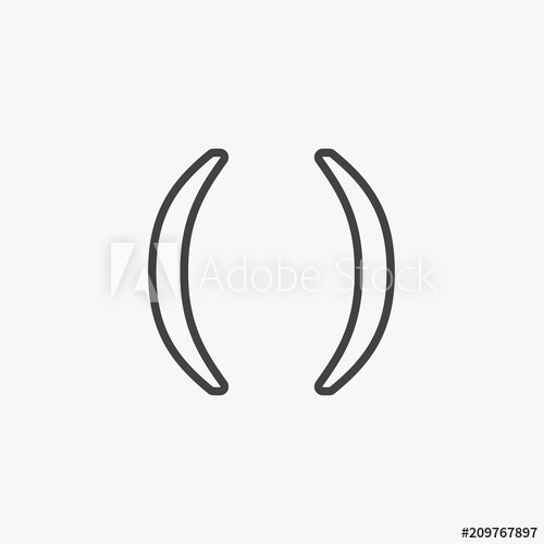 500x500 Volume Icons Symbol, Parentheses Small, Modern Style