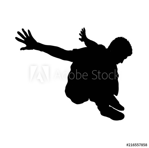 500x496 Parkour Jumping Man Outdoor Sport Vector Illustration