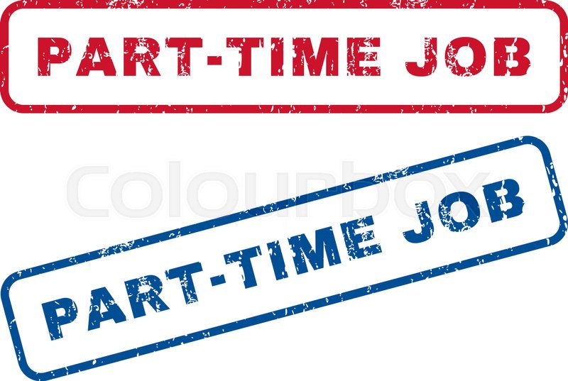 800x537 Part Time Job Text Rubber Seal Stamp Stock Vector Colourbox