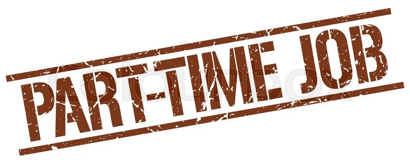 800x320 Part Time Job Brown Grunge Square Stock Vector Colourbox