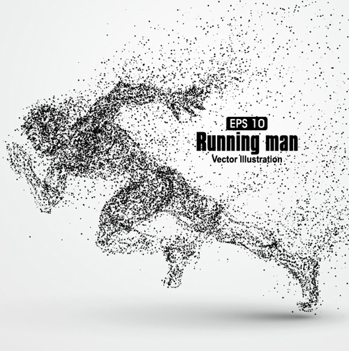 500x504 Particle Composition Athlete Vector Illustration Free Download