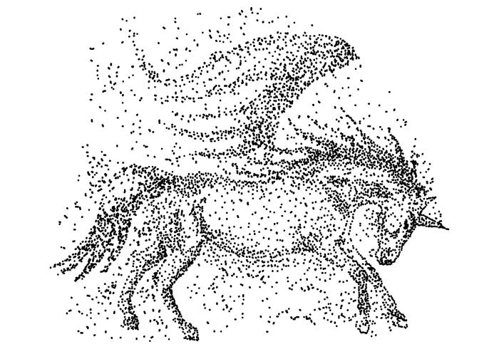 700x490 Unicorn Particle Vector Illustration