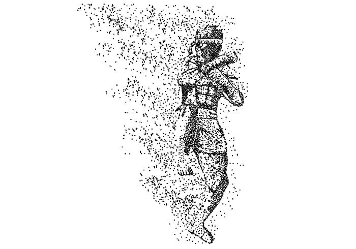 700x490 Muay Thai Particle Vector Illustration