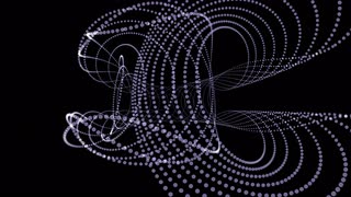 320x180 Flowing Black And Purple Particle Vector Lines, Abstract Motion