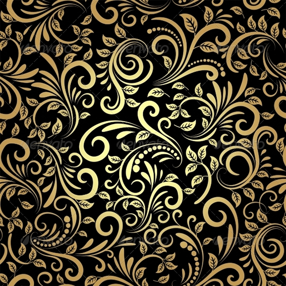 585x585 Golden Seamless Patterns