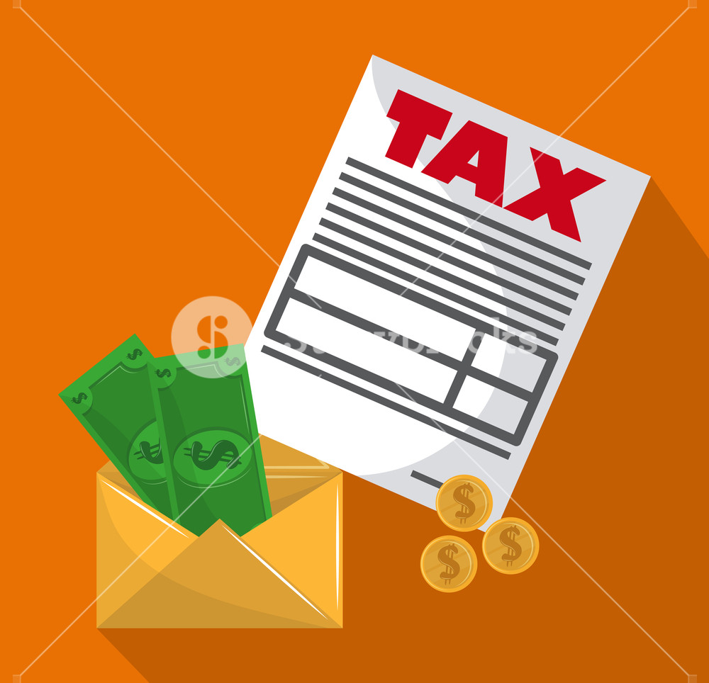 1000x964 Tax Pay Office Documents Cartoons Vector Illustration Graphic