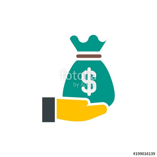 500x500 Pay Money, Payment Flat Vector Icon Stock Image And Royalty Free