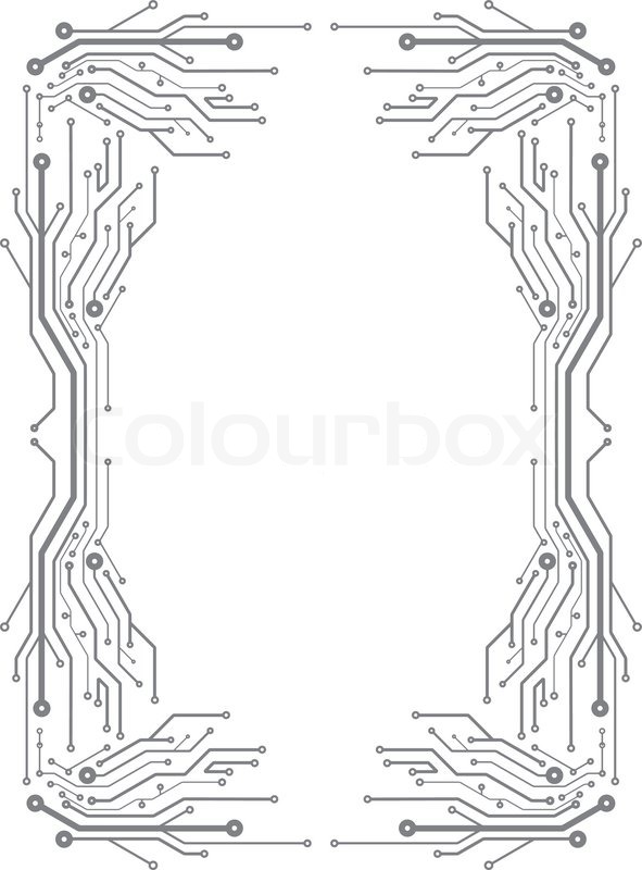 591x800 Frame In Pcb Layout Style Stock Vector Colourbox