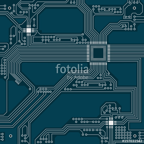 500x500 Blue Circuit Board Concept High Tech Background Pcb Vector