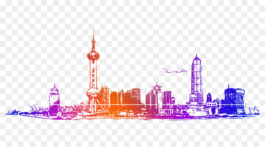 900x500 City Skyline Silhouette