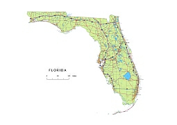 255x180 Preview Of Florida State Vector Road Map