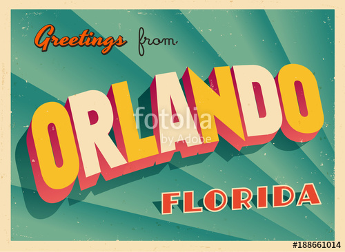 500x366 Vintage Touristic Greeting Card From Orlando, Florida