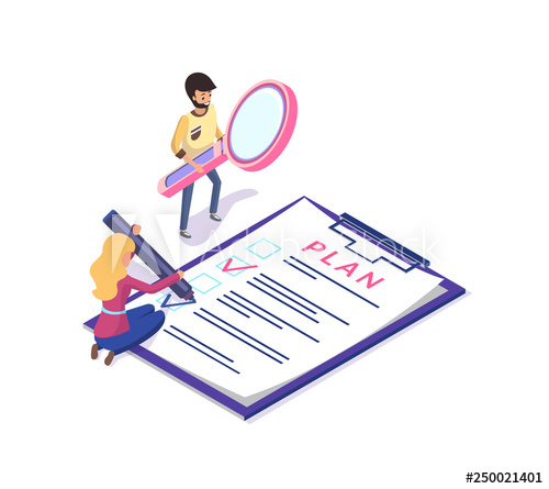 People Planning And Organizing Working Time Vector Man And Woman 500x445 People Planning And Organizing Working Time Vector Man And Woman