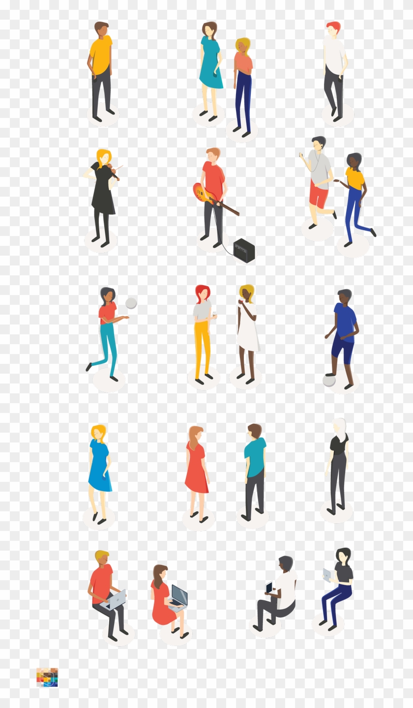 840x1440 Isometric People Vector Drawings Pack People Vector