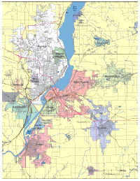 200x259 Editable Peoria, Il City Map