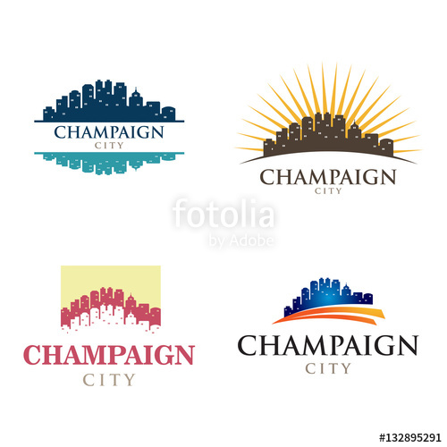 Champaign Illinois In Cityscape Skyline Silhouette Logo Stock 500x500 Champaign Illinois In Cityscape Skyline Silhouette Logo Stock