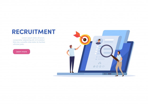 626x443 We Are Hiring And Online Recruitment For Landing Page Vector