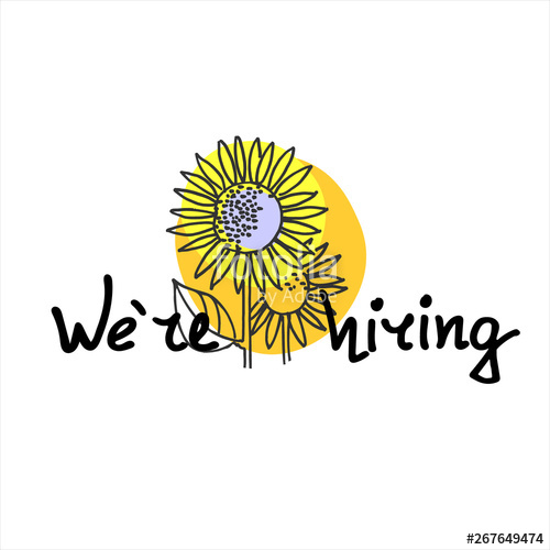 500x500 We Are Hiring Hand Drawn Recruitment Banner Concept Of Both