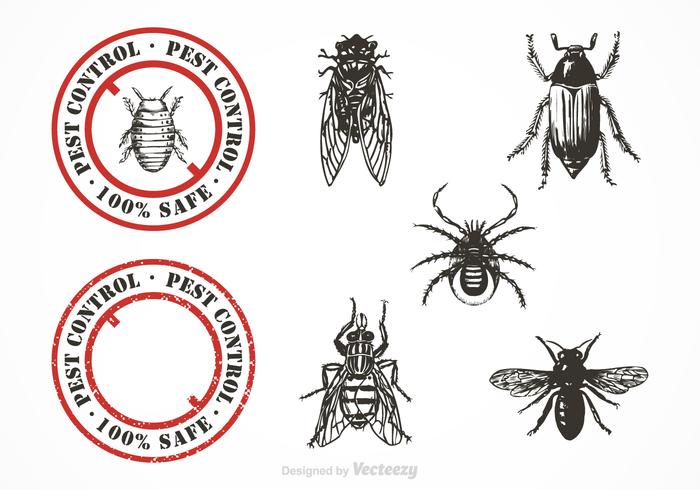 Free Pest Control Vector Set 700x490 Free Pest Control Vector Set