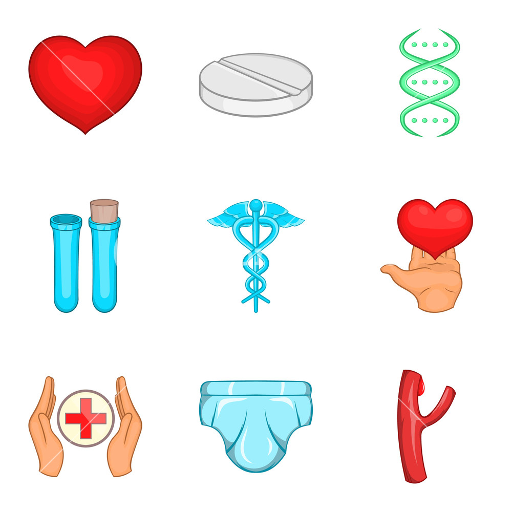 1000x1000 Pharmaceuticals Icons Set Cartoon Set Of Pharmaceuticals Vector