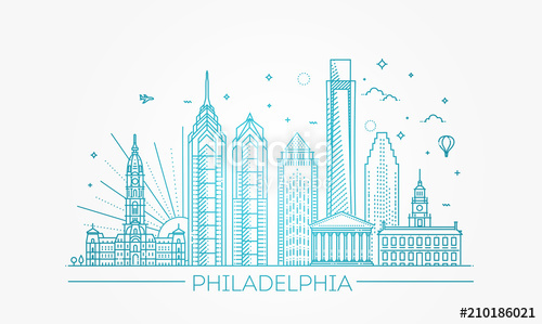 500x299 Philadelphia Pennsylvania Usa Skyline With Panorama Stock Image