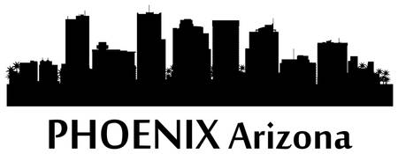 450x175 Stunning Phoenix Skyline Vector Digital Artwork For Sale On Fine