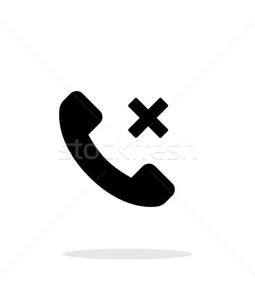 514x600 Phone Call Cancel Simple Icon On White Background Vector