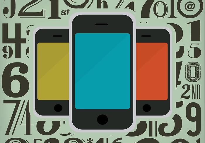 Smart Phone Number Background Vector 700x490 Smart Phone Number Background Vector