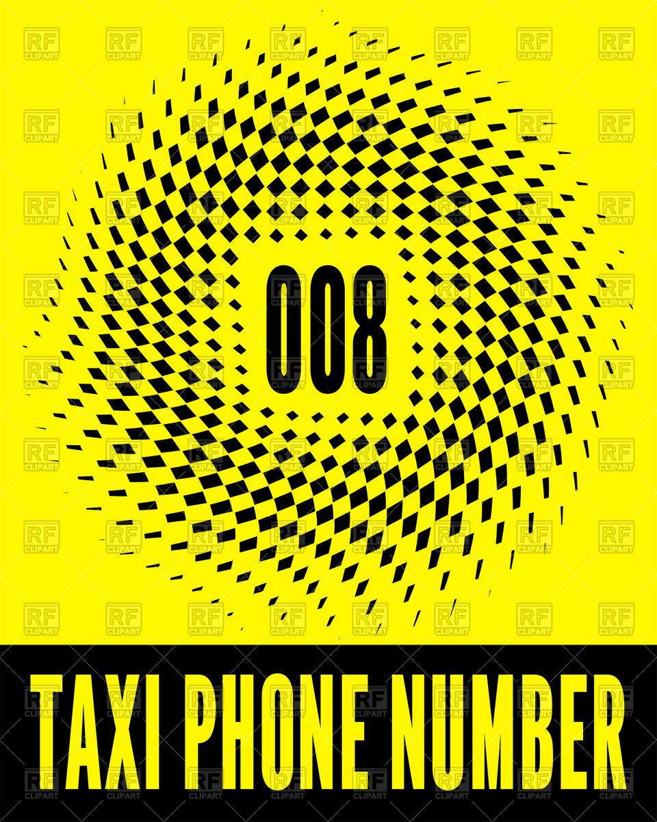 Taxi Business Card Design With Phone Number Vector Image 960x1200 Taxi Business Card Design With Phone Number Vector Image