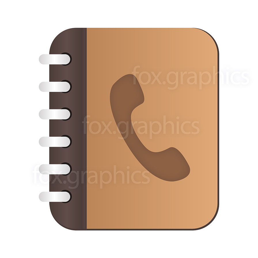 Vector Phone Book Icon 896x896 Vector Phone Book Icon