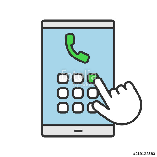 Hand Dialing Phone Number Color Icon Stock Image And Royalty Free 500x500 Hand Dialing Phone Number Color Icon Stock Image And Royalty Free